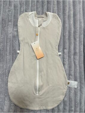 Neutral Beige Zippered Baby Sleep Sack - Lightweight Swaddle